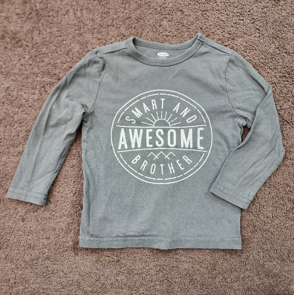 Olive Awesome Brother Tee, Kid's 2T - Picture 2 of 7
